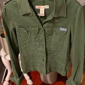 Abercrombie and Fitch Green Military jacket size Small